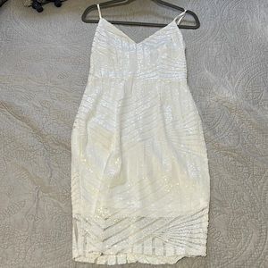 White sequin dress